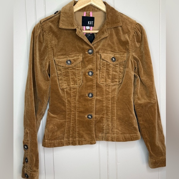 Kut from the Kloth Women's Camel Corduroy Jacket - Picture 13 of 15